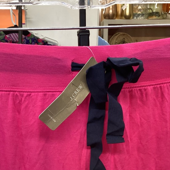 Women’s NWT plus size J.CREW bright pink tie-waist jogger pants / size XXL - Picture 2 of 7